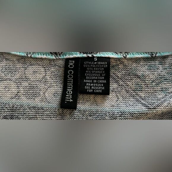 NWOT … NO COMMENT “Size: S” Lace Trimmed Top - Picture 3 of 3